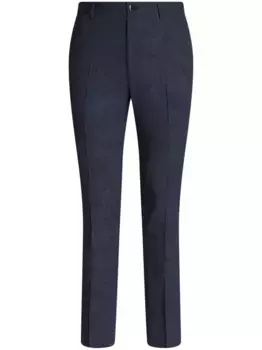 Брюки прямого кроя с узорчатым жаккардом ETRO, синий
