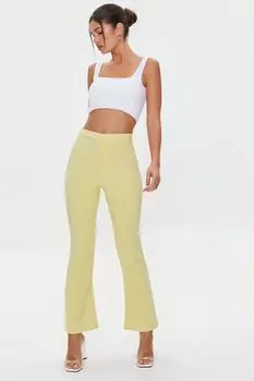 Брюки прямого кроя с высокой посадкой Forever 21, лаймовый