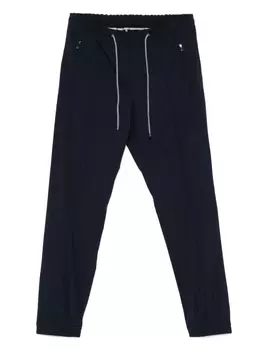 Брюки прямого кроя с завязками Corneliani, синий