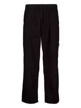 Брюки прямого кроя с завязками Stone Island, черный