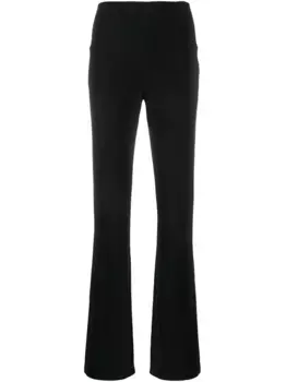 Брюки прямого кроя с завышенной талией Norma Kamali, черный