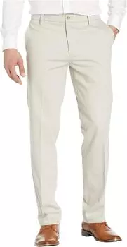 Брюки прямого кроя Signature Khaki Lux из хлопка стрейч D2 - со складками Dockers, цвет Cloud