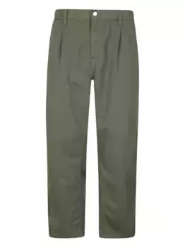 Брюки прямого кроя со складками CARHARTT WIP, зеленый