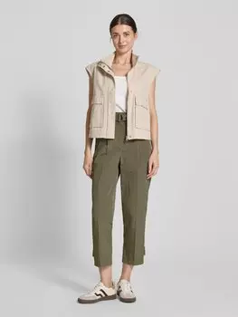 Брюки прямого кроя со складками и поясом, модель «PISTOIA» MAX&Co., оливковый