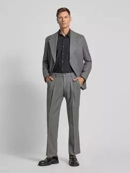 Брюки прямого кроя со складками и шлевками для ремня, модель «LEEK» Drykorn, светло-серый