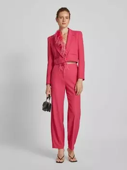 Брюки прямого кроя со стрелками Patrizia Pepe, розовый