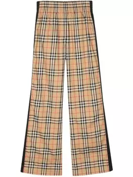Брюки прямого кроя в клетку Vintage Check Burberry, коричневый
