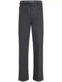 Брюки прямого кроя Zegna, серый