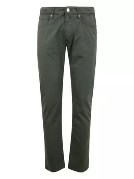 Брюки прямого покроя Incotex, зеленый