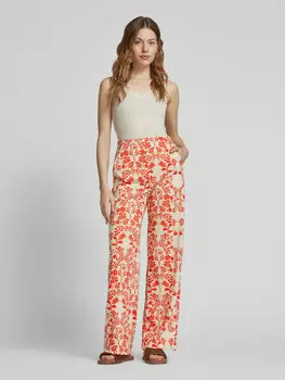 Брюки прямого покроя с эластичным поясом, модель «КЕЙТ» ICHI, бежевый