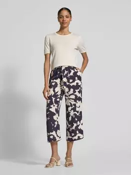 Брюки прямого покроя с завязывающимся поясом comma