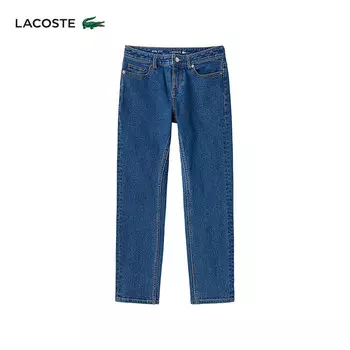 Брюки прямые женские Lacoste из крокодиловой кожи, черный