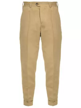 Брюки Pt Torino Cotton and linen, бежевый
