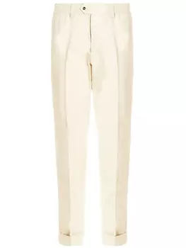 Брюки Pt Torino Cotton and linen, кремовый