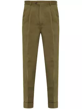 Брюки Pt Torino Cotton and linen, зеленый