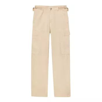 Брюки Pull&Bear High-waist Carpenter, песочный