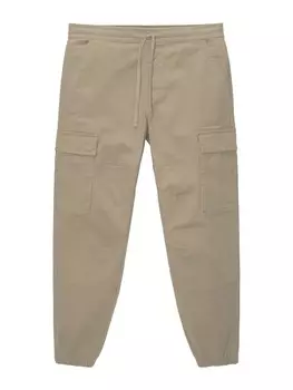 Брюки Pull&Bear Regular Cargo Pants, бежевый