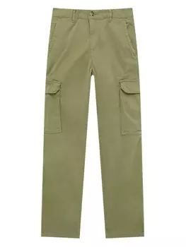 Брюки Pull&Bear Tapered Cargo Pants, хаки