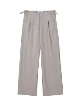 Брюки Pull&Bear Wide leg Pleat-Front Pants, цвет Lavender