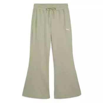 Брюки Puma Wardrobe Essential Flare Slim Fit, зеленый