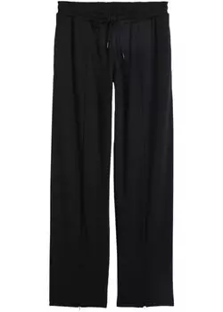 Брюки punto di roma с разрезом и молнией Bpc Bonprix Collection, черный