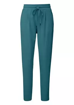 Брюки QS Slim fit Pleat-Front Pants, цвет Petrol