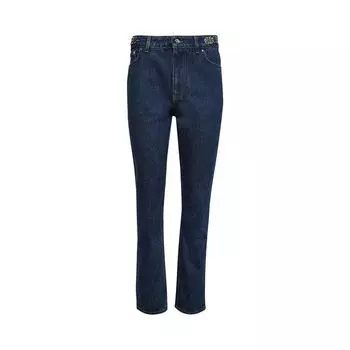 Брюки Rabanne Pantalon 'Dark Blue Denim', синий
