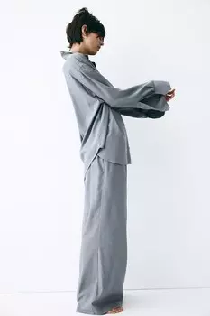 Брюки расклешенные из лиоцелла H&M, серый