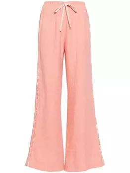 Брюки расклешенные льняные Forte Forte, розовый