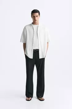 Брюки раскрешенные ZARA, черный