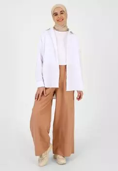 Брюки Refka Basic Modanisa, светло-коричневые