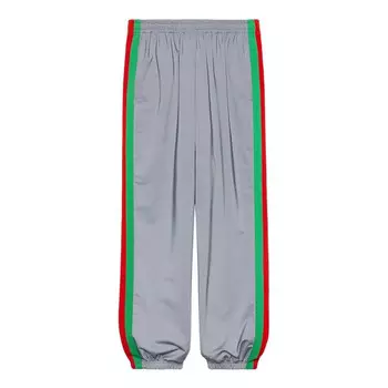 Брюки reflective jersey loose jogging pant 'silver' Gucci, серебряный