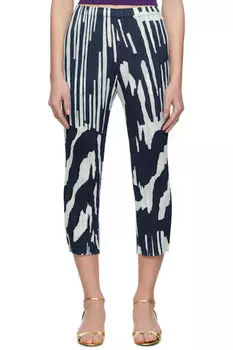 Брюки Refraction темно-синего и синего цвета PLEATS PLEASE ISSEY MIYAKE