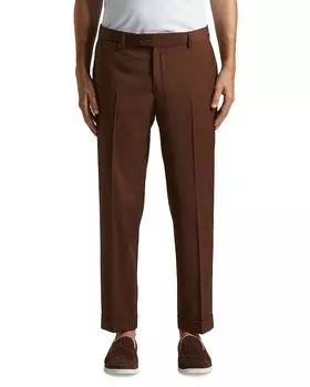 Брюки Regular Fit из шерсти Peserico, коричневый