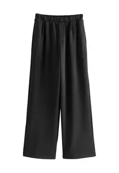 Брюки REGULAR FIT - SLINKY SUPERSOFT WIDE LEG PULL ON. Next, черный