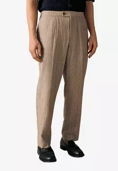 Брюки REGULAR FIT-STRIPE ELASTICATED BACK Next, бежевый