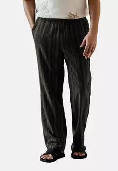 Брюки REGULAR FIT - STRIPED Next, черный