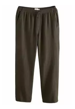 Брюки REGULAR FIT - TEXTURED ELASTICATED WAIST Next, коричневый