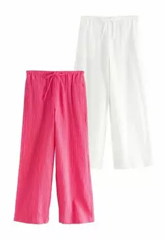 Брюки REGULAR FIT - WIDE TEXTURED 2 PACK Next, розовый