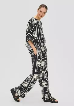 Брюки REGULAR MIT WIDE LEG s.Oliver BLACK LABEL, черный