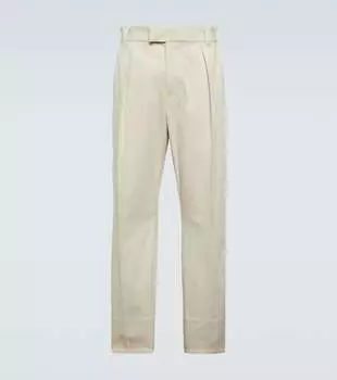 Брюки reinga из габардина из смесового хлопка Loro Piana, бежевый