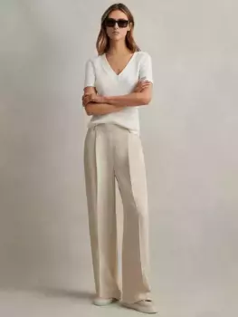 Брюки Reiss Eden Wide Leg, кремовый