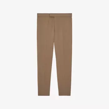 Брюки Reiss из эластичной ткани узкие, светло-коричневый