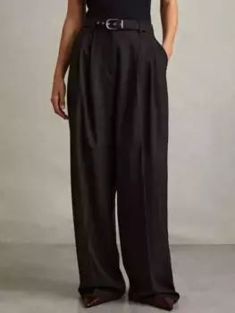 Брюки Reiss Petite Freja Tailored Wide Leg, черный