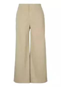 Брюки релакс BOSS ORANGE "C_Tahiana-D Премиум женская мода", с широкими штанинами, бежевый