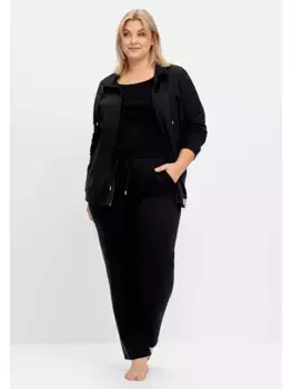 Брюки релакс Sheego "больших размеров", прямого кроя, из интерлока, черный