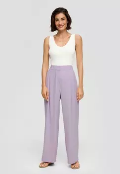 Брюки RELAXED HIGH-RISE MIT STRUKTUR s.Oliver BLACK LABEL, фиолетовый