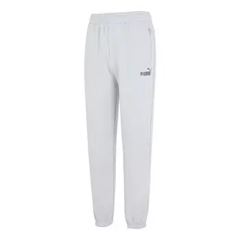 Брюки relaxed regular sweatpants 'grey' Puma, серый