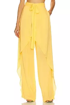 Брюки REVOLVE x Molnm Vera Wrap, желтый