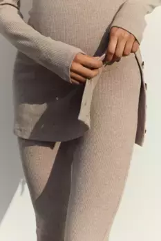 Брюки ripsen "до и после" H&M, бежевый